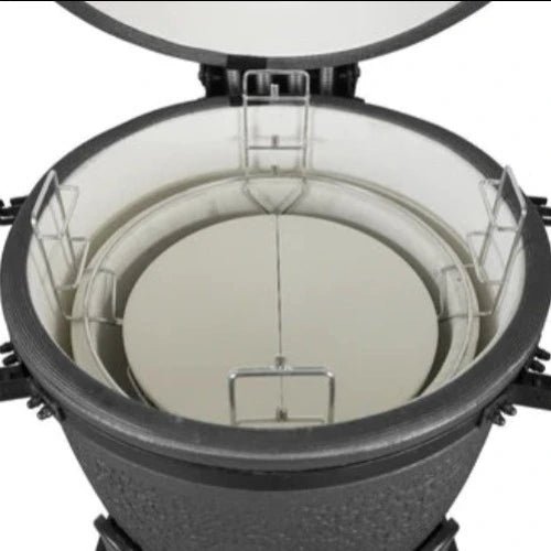 IQ GRILLS® — μεγάλο 22 ίντσες - ψησταριά Kamado με πλήρη αξεσουάρ — μαύρο άνθρακα