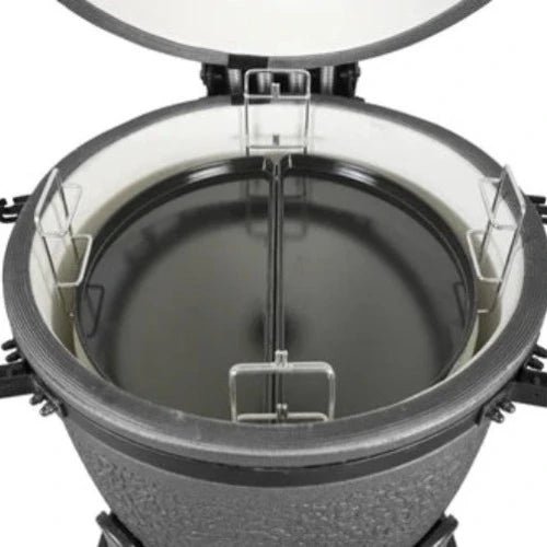 IQ GRILLS® — μεγάλο 22 ίντσες - ψησταριά Kamado με πλήρη αξεσουάρ — μαύρο άνθρακα