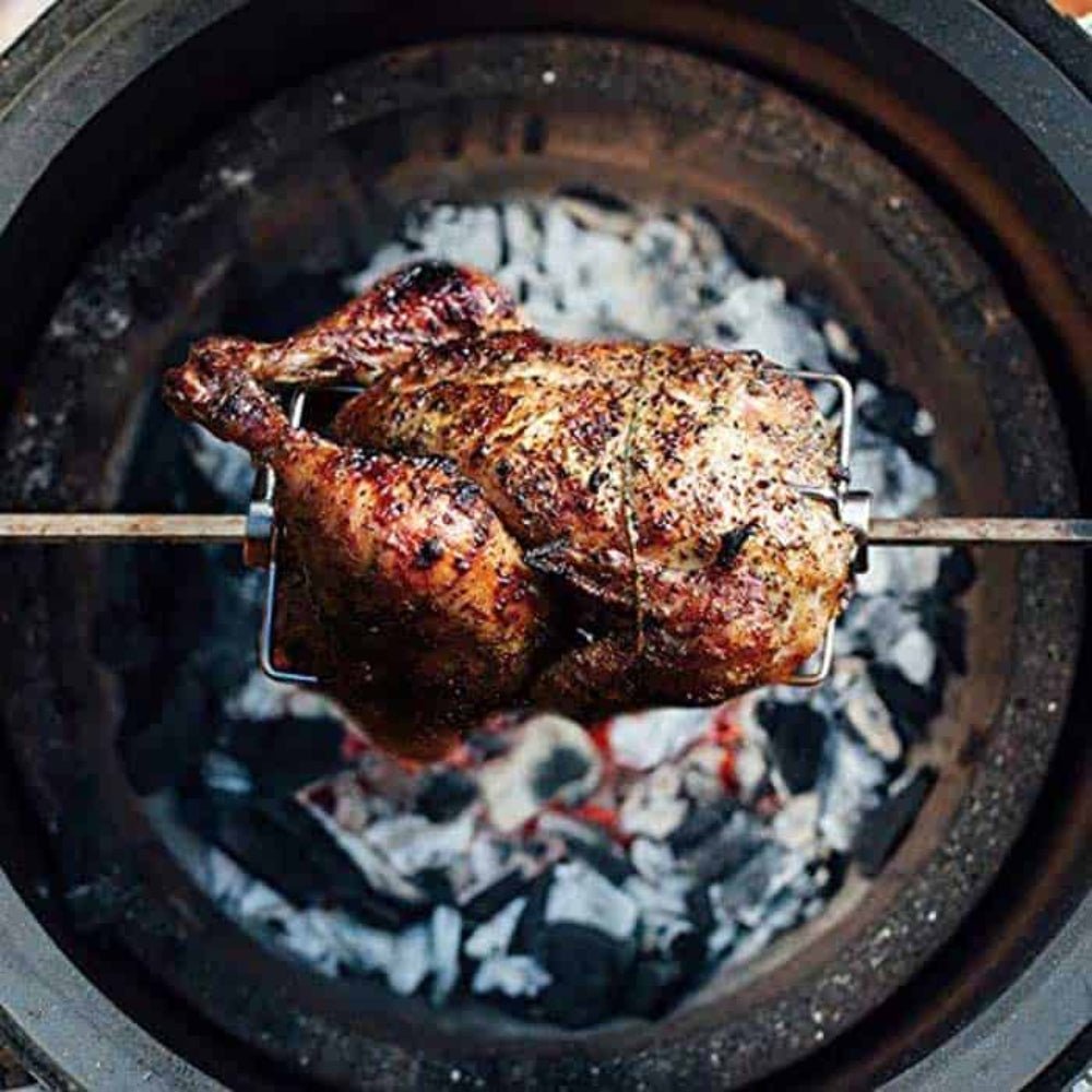RANCH-T® ψησταριά Kamado - Classic 24 ίντσες - με σούβλα — κόκκινο