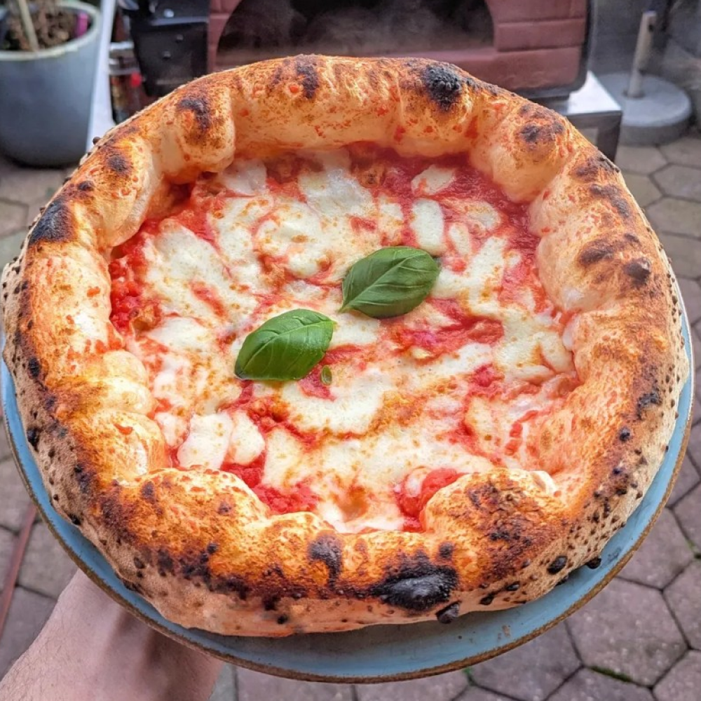 Pizza Party® Bollore φούρνος πίτσας ξύλου και υγραερίου για 2 πίτσες — πυρίμαχη πέτρα