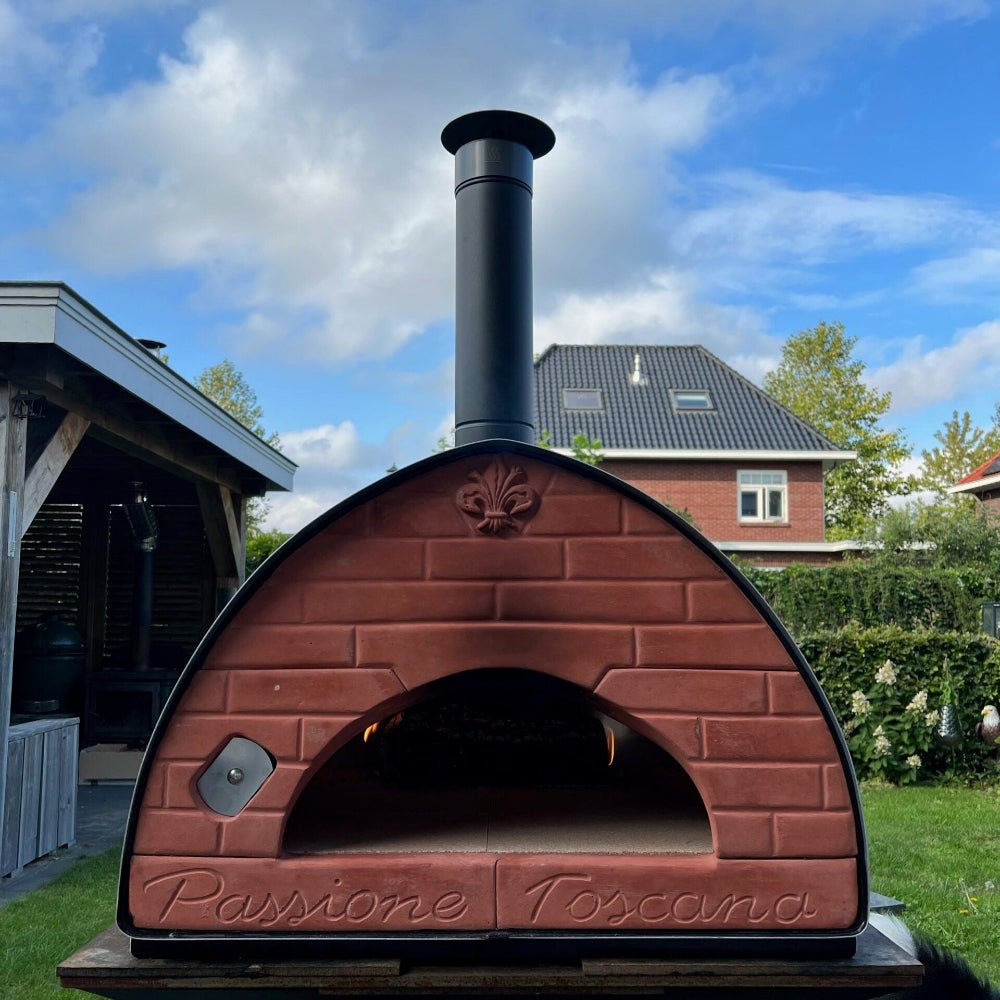 Pizza Party® Bollore φούρνος πίτσας ξύλου και υγραερίου για 2 πίτσες — πυρίμαχη πέτρα